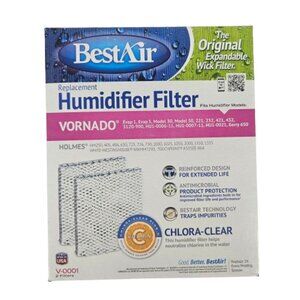 BestAir Humidifier Filter Vornado V0001 Box of 2 Holmes